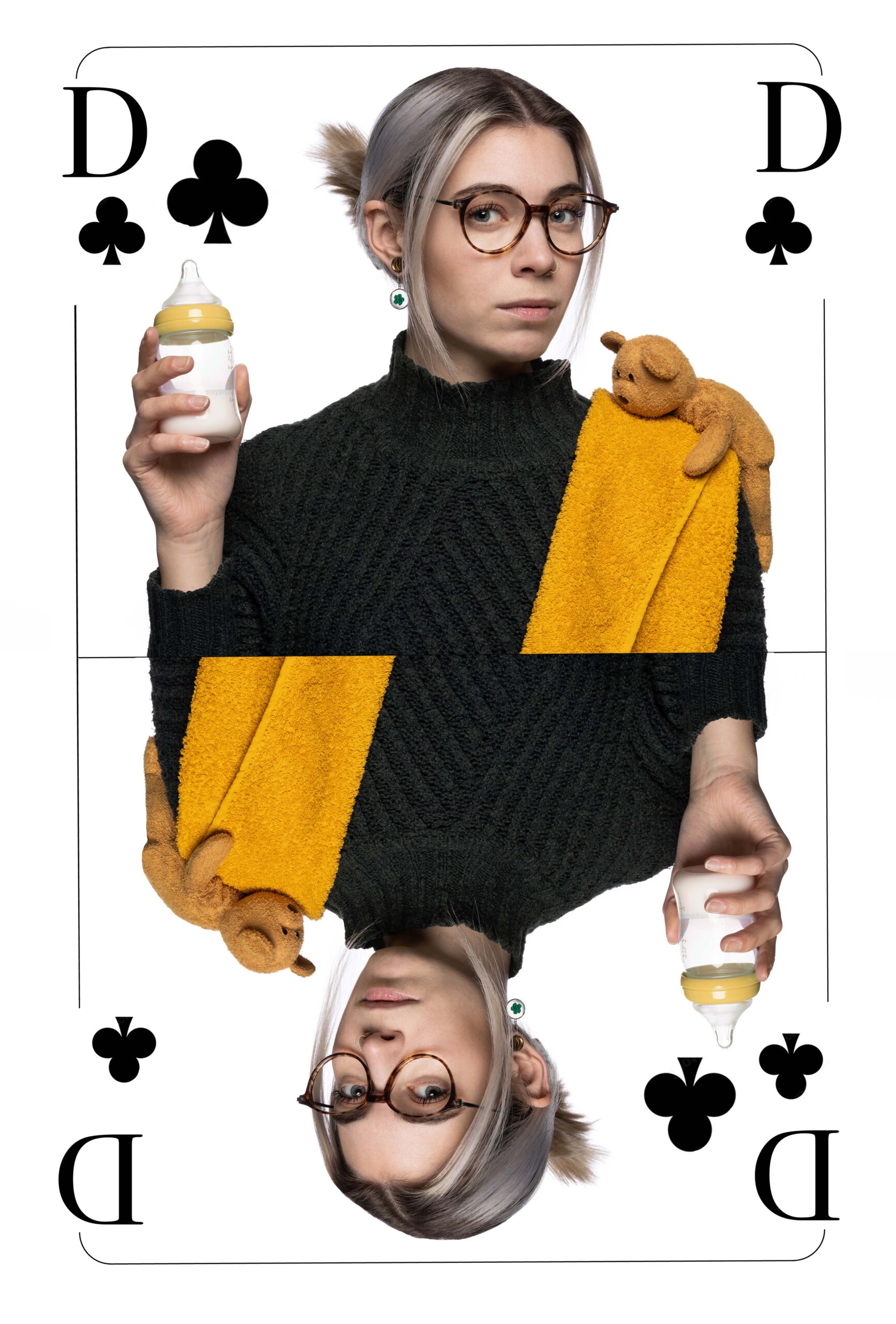 Kreuz Dame Spielkarte